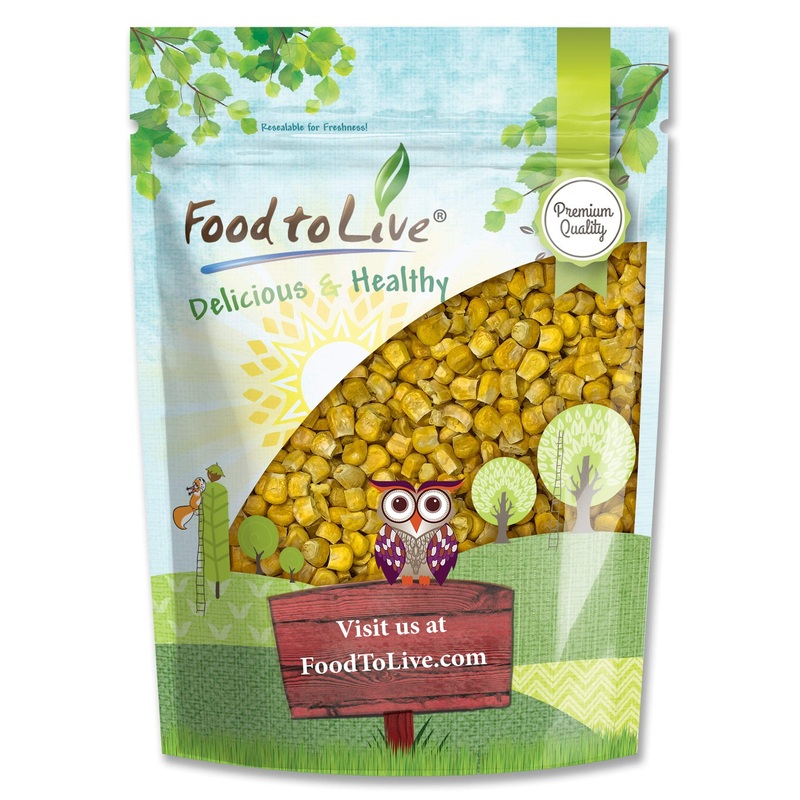 Food To Live Super Sweet Corn Kernels, 1 Pound - Freeze-Dried, Raw, Kosher, Vegan, Bulk. No Sugar Added. Crunchy Snack. High In