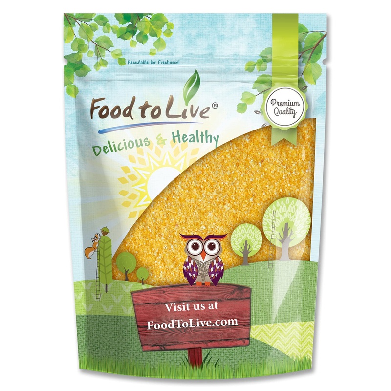 Food To Live Yellow Polenta, 3 Pounds - Finely Ground Cornmeal. Product Of Italy. Easy To Cook. Creamy, Smooth Texture. Rich In