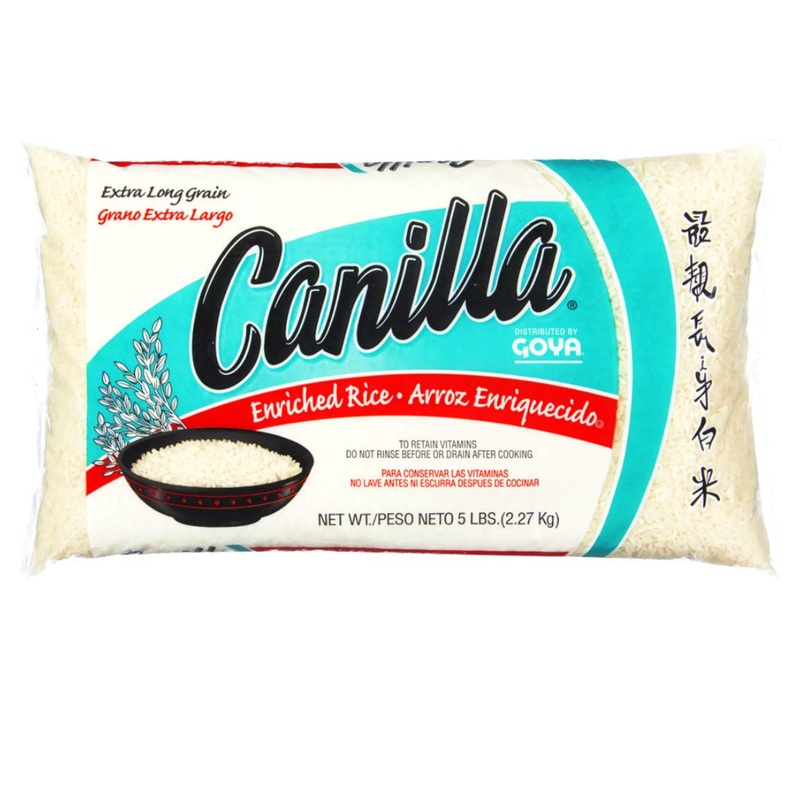 Goya Canilla Enriched Extra Long Grain Rice, 5.0 Lb, Arroz Enriquecido De Grano Extra Largo, 2.27Kg
