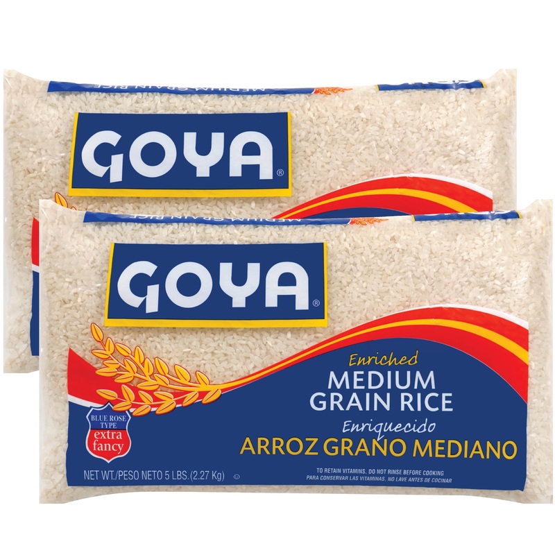 Goya Foods Medium Grain Rice, 5 Pound (Pack Of 2)