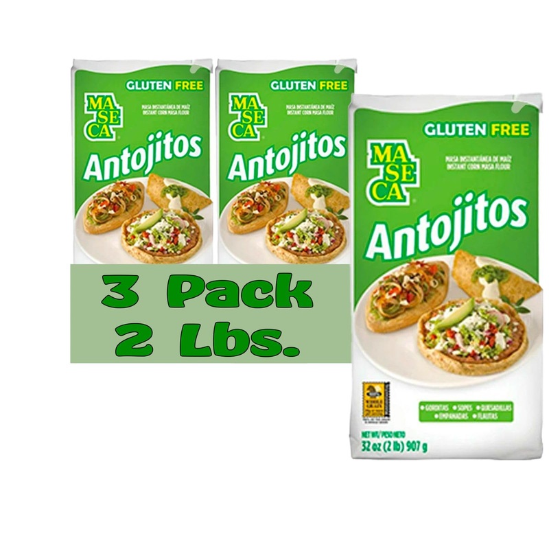 Maseca Antojitos Gluten Free Harina De Maiz (Corn Flour) 2 Lbs Bag 3 Pack