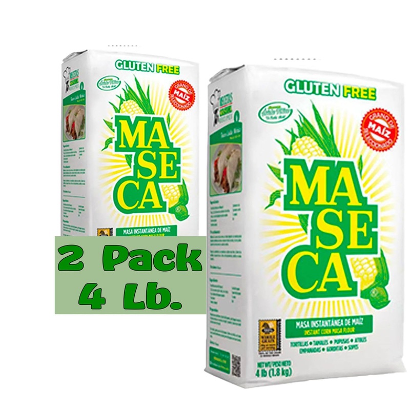 Maseca Traditional Instant Corn Masa Flour Gluten Free 4 Lbs Bag 2 Pack