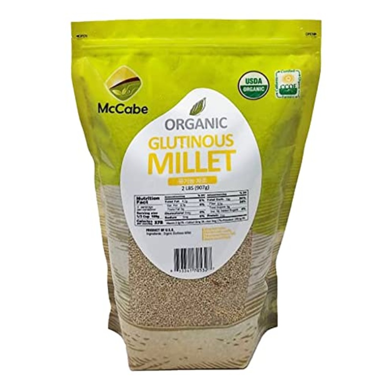 Mccabe Organic Glutinous Millet - Organic Glutinous Millet For Whole Millet Flour Milling At Home | Rich With Fiber & Minerals |