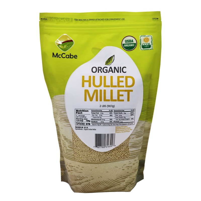 Mccabe Organic Hulled Millet - Millet Organic | Rich With Fiber & Minerals | Usda And Ccof Certified | Packed In Usa | 2Lbs