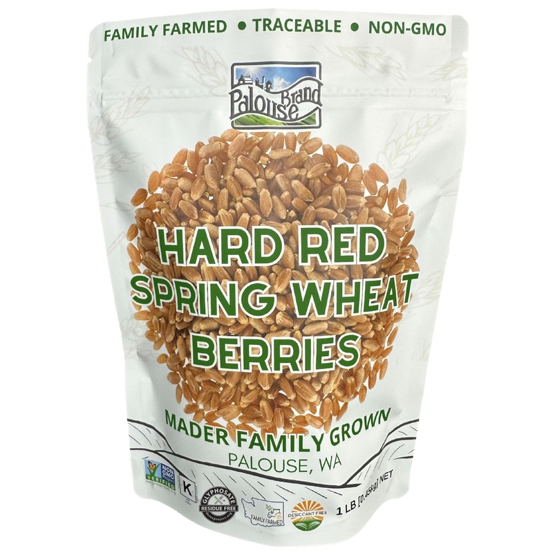 Non-Gmo Project Verified Hard Red Spring Wheat Berries | Certified Glyphosate Residue Free | | 1 Lb Pouch | 100% Non-Irradiated