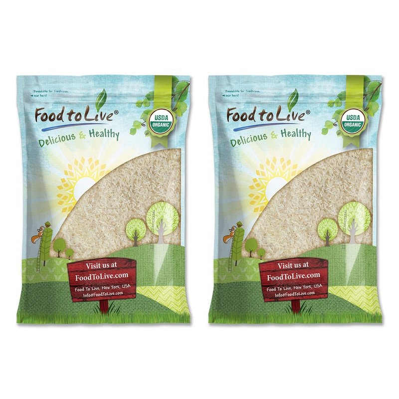 Organic Parboiled Long Grain White Rice, 20 Pounds - Non-Gmo, Kosher, Vegan, Bulk. Partially Precooked Converted Rice. Easy-Cook