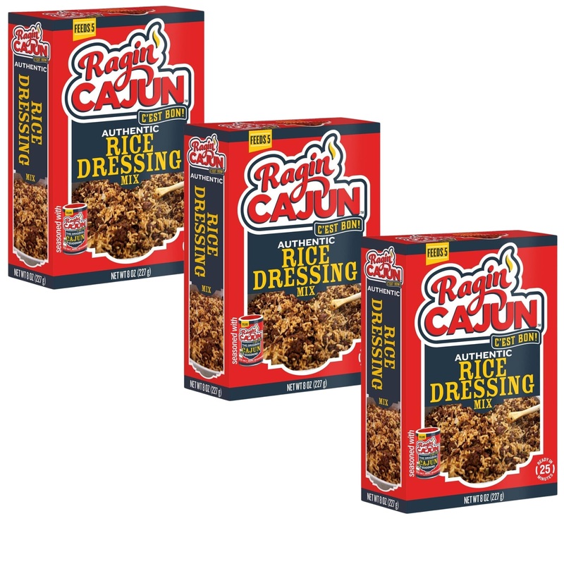 Ragin Cajun Rice Dressing 8Oz (Pack Of 3)