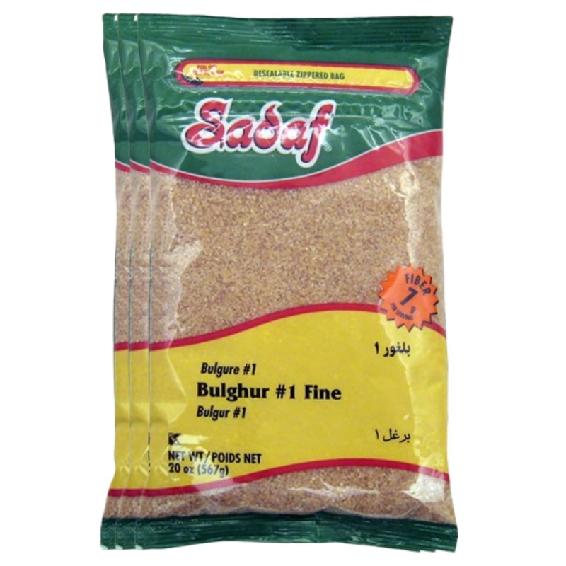 Sadaf Bulghur #1 Fine - Bulgur Wheat For Cooking And Food Flavoring - Middle Eastern Cuisine - Kosher - 20 Oz Resealable Bag (Pa