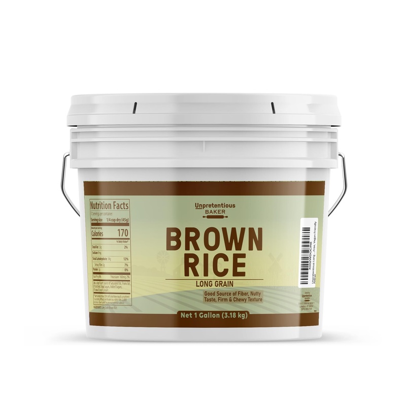 Unpretentious Long Grain Brown Rice, 1 Gallon, Non-Gmo, Gluten Free, Vegan Friendly