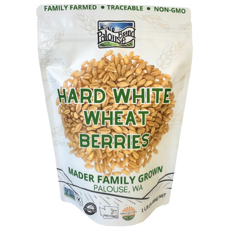 Certified Glyphosate Residue Free Hard White Wheat Berries | 1 Lb Pouch | 100% Non-Irradiated | Kosher Parve | Usa Grown | Field