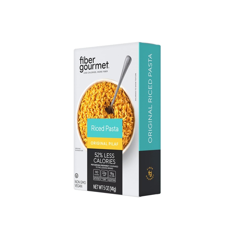 Fiber Gourmet Pasta - Original Pilaf Riced Pasta- Fiber-Rich, Low Calorie, Healthy Pasta Made In Italy, Kosher, Vegan Certified,