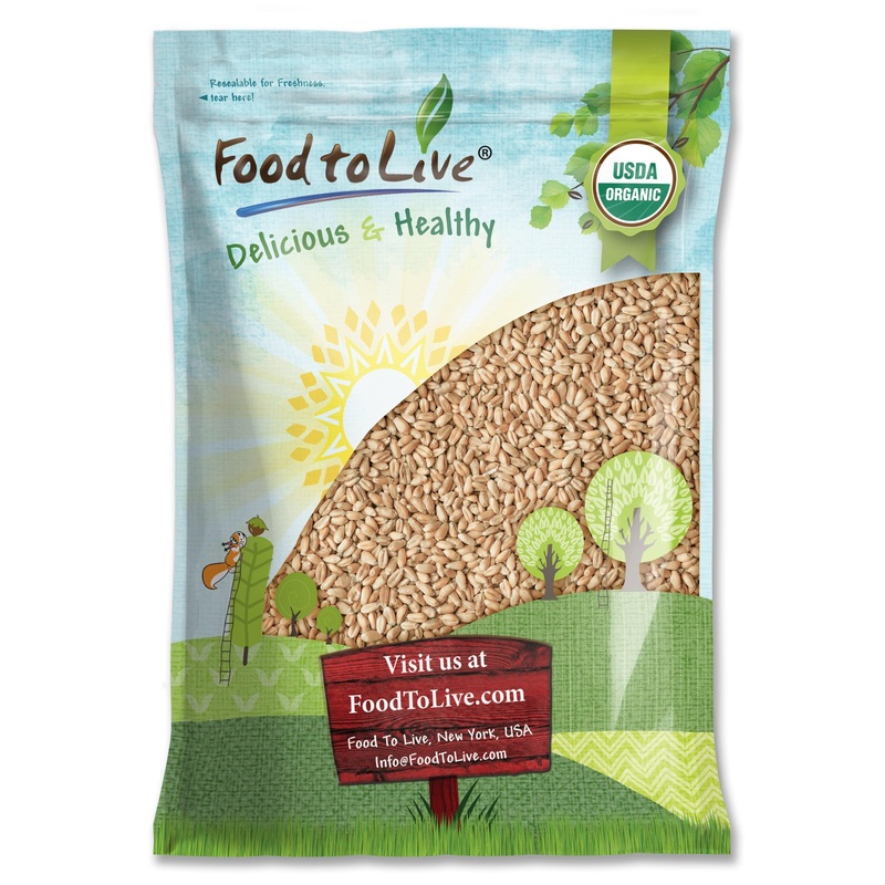 Food To Live Organic Soft White Wheat Berries, 10 Pounds - Premium Non-Gmo Whole Grain Wheat For Milling, Sprouting, Cooking And