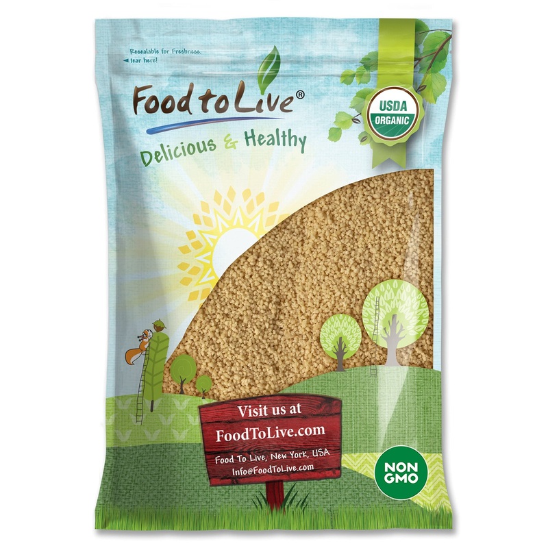 Food To Live Organic Whole Wheat Couscous, 10 Pounds - Non-Gmo, Kosher, Raw, Vegan, Bulk