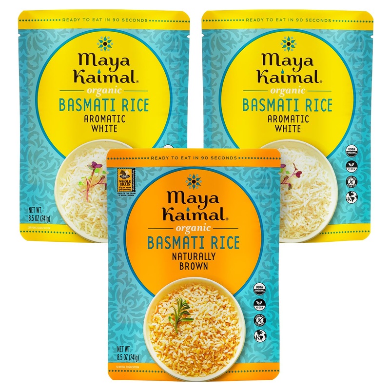 Maya Kaimal Organic Rice, Fully Cooked, Vegan, Certified Organic, Non Gmo, Gluten Free (Pack Of 6, Variety)