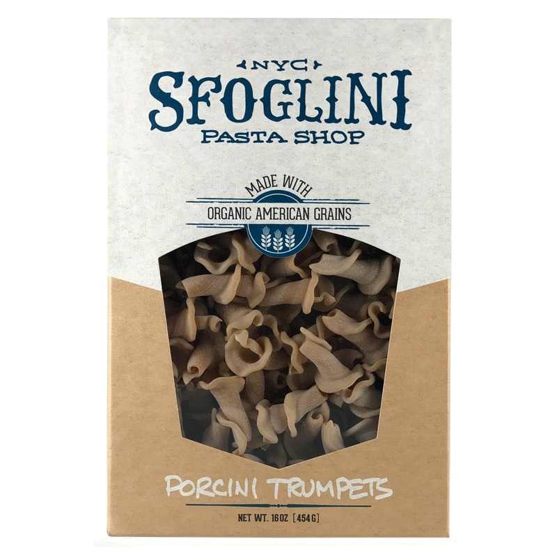 Sfoglini-Porcini Trumpets-Made With Traditional Techniques & Wholesome Organic Grain With An Earthy Mushroom Flavor-6-16Oz Boxes