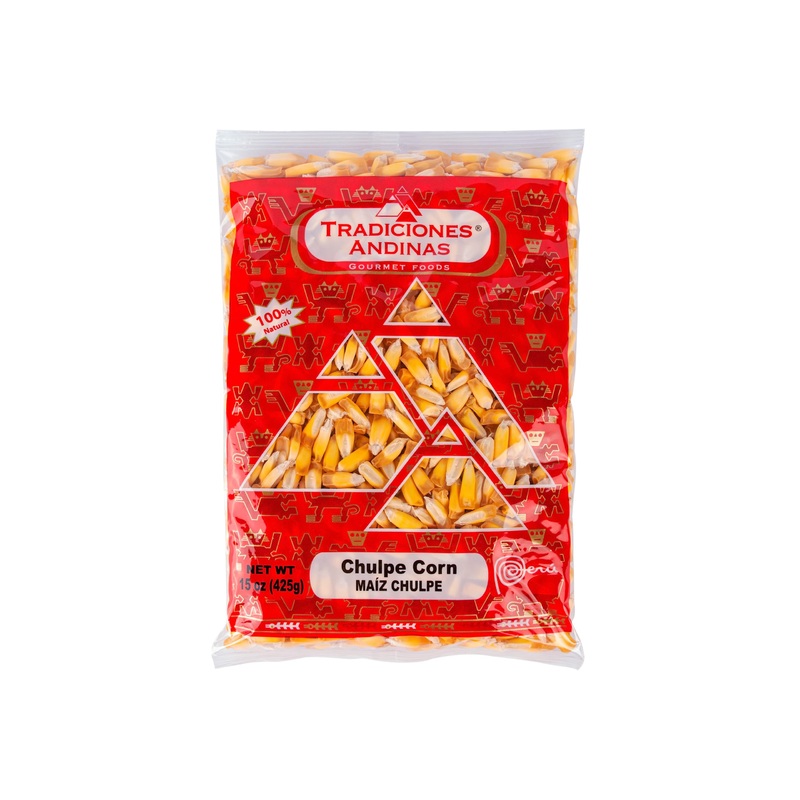 Tradiciones Andinas Chulpe Corn 15 Oz - Maiz Chulpe Peruano, Dried Corn For Toasting, Peruvian Whole Kernel, Maiz Peruano Para T