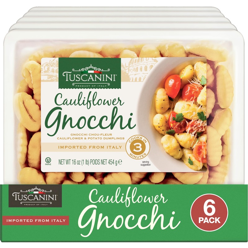 Tuscanini Cauliflower Gnocchi 16Oz (6 Pack) | Imported From Italy, Low Fat, Ready In Minutes!