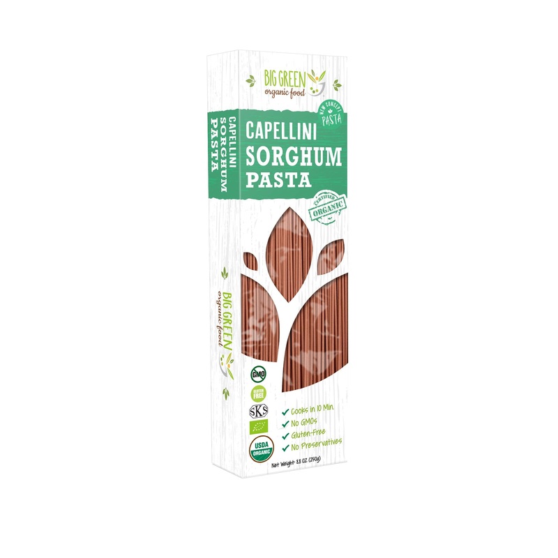 Big Green Organic Food- Organic Sorghum Capellini, 8.8Oz, Gluten-Free, Non-Gmo (5)