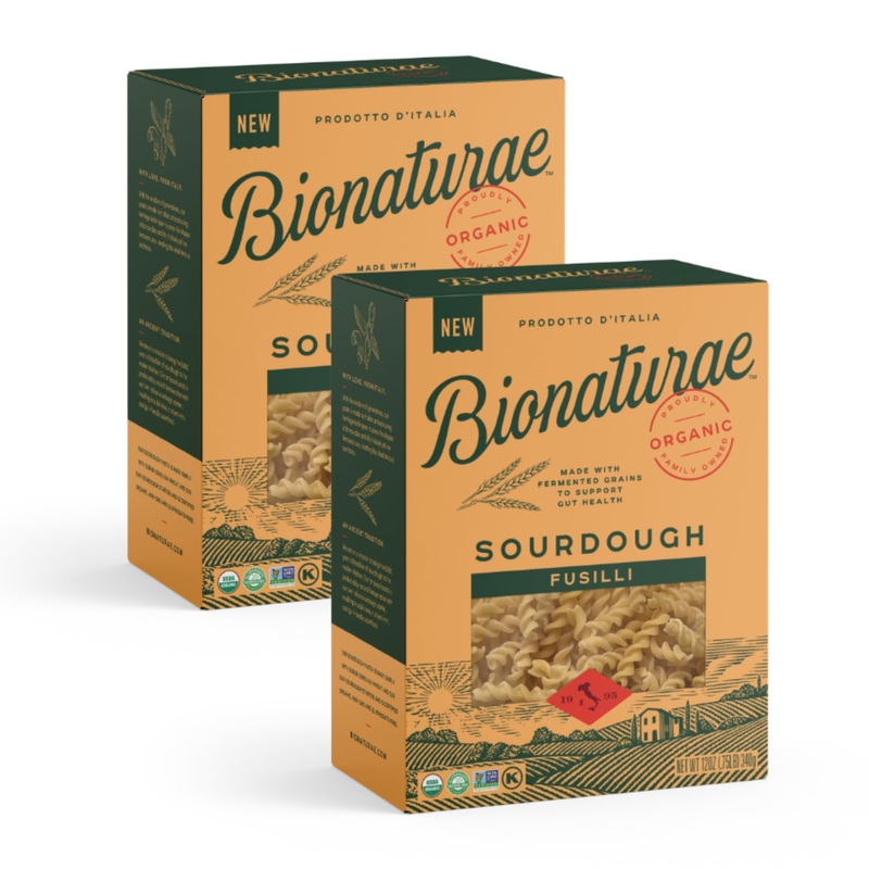 Bionaturae Sourdough Organic Fusilli Pasta - Italian Pasta Noodles, Spiral Pasta, Spiral Noodles, Fusilli Pasta Noodles, Corkscr