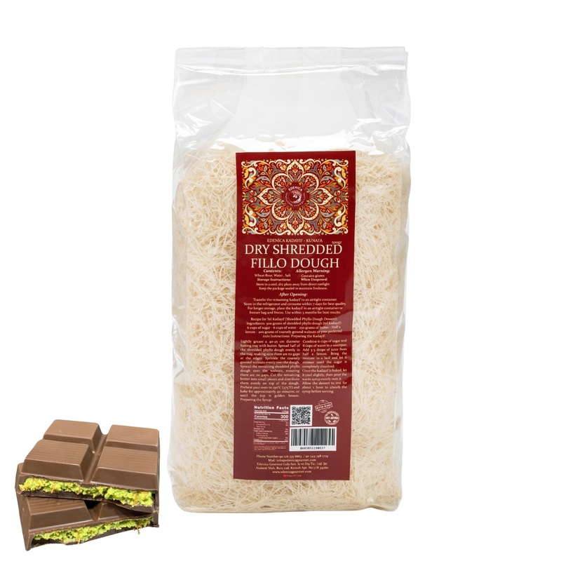 Edenica Gourmet Handmade Dry Shredded Fillo Dough - Perfect For Kataifi, Knafeh, Dubai Pistachio Chocolate Bars, Baklava - All-N