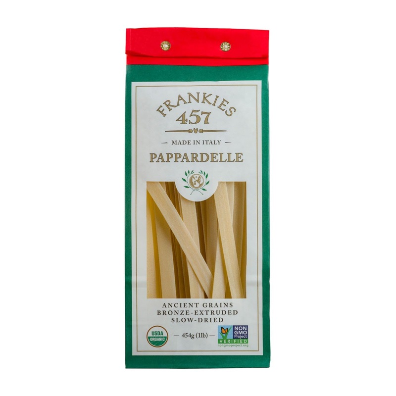 Frankies 457 Artisanal Pappardelle Pasta - Authentic Premium Italian Handcrafted Pasta - Imported From Italy - Non Gmo Verified