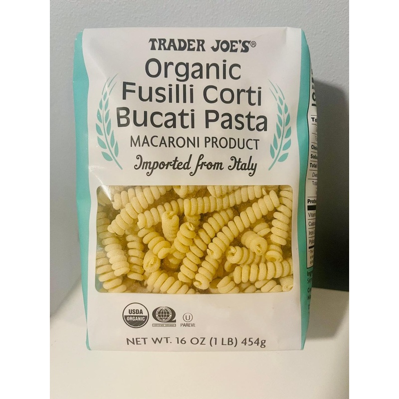 Generic Organic Fusilli Pasta, Bucati Corti, 16 Ounce