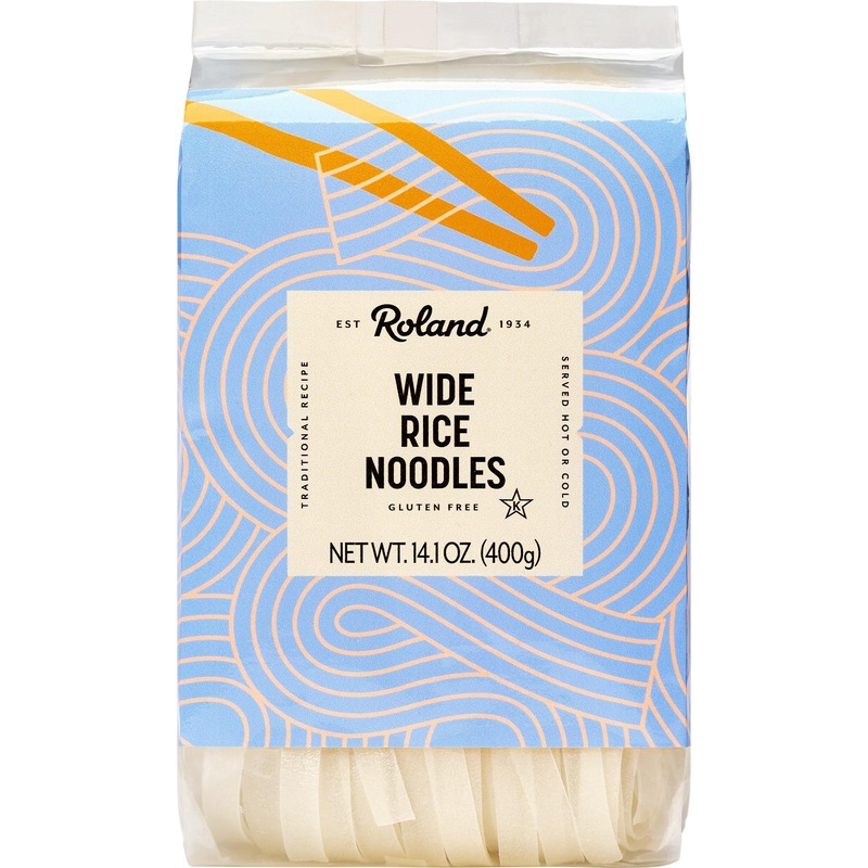 Roland Foods Wide Rice Noodles, 14.1 Ounce Bag, Pack Of 1