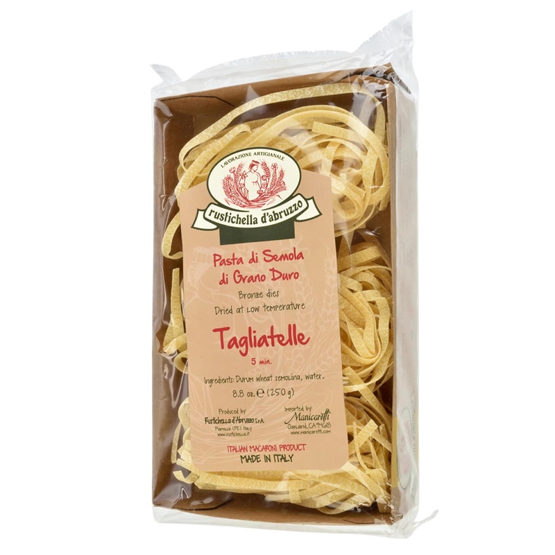 Rustichella D'Abruzzo Tagliatelle Pasta - 250G, Classic Italian Durum Wheat, Traditional Hand-Cut Style, Perfect For Bolognese &