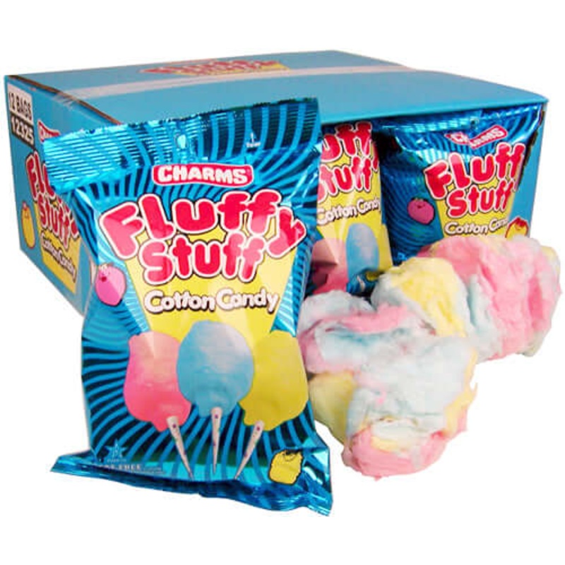 Charms Fluffy Stuff Cotton Candy Mini 1 oz Bag 12ct
