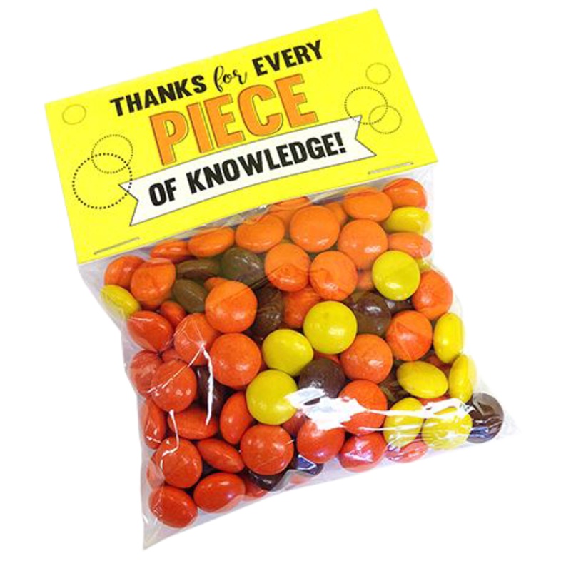 Reese's Pieces "Piece of Knowledge" Teacher Gift Bag