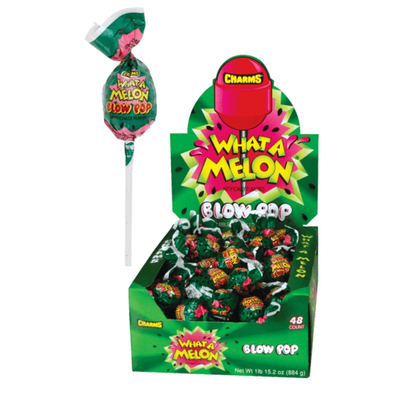 Charms Blow Pops What A Melon Watermelon Flavor 48ct