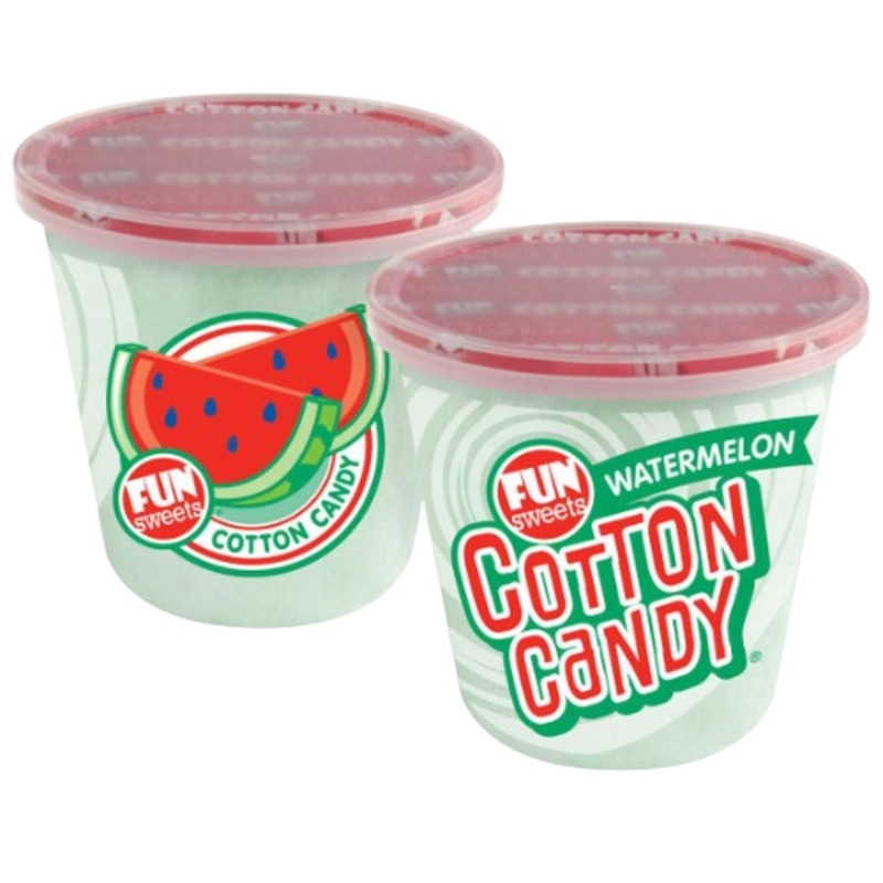 Fun Sweets Watermelon Cotton Candy 1.5 oz. Tub