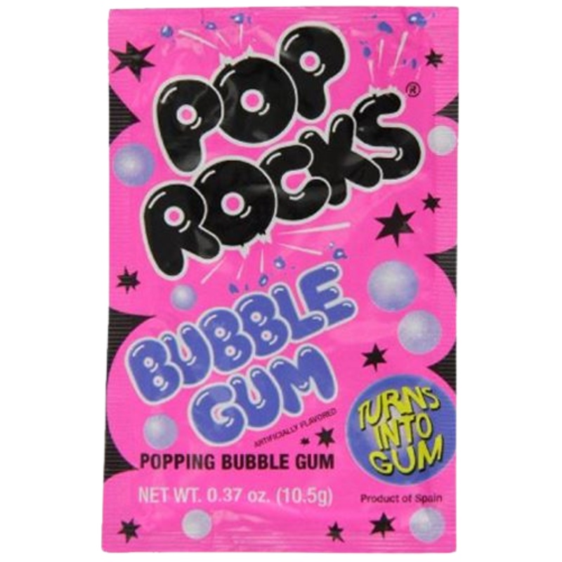 Pop Rocks Bubble Gum Popping Gum - .33-oz. Package
