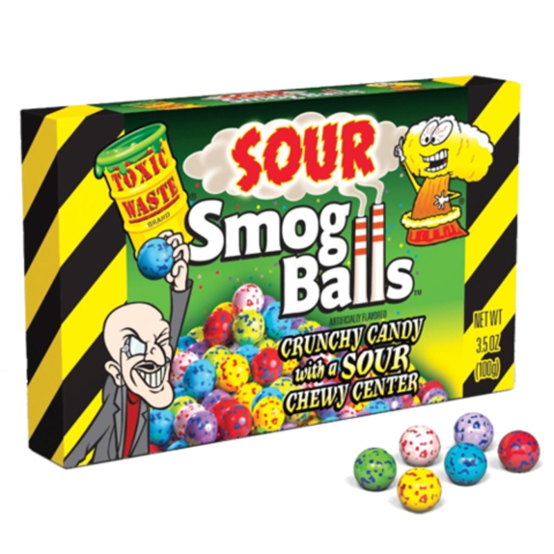 Toxic Waste Sour Smog Balls Theatre Boxes 3.5oz 12ct