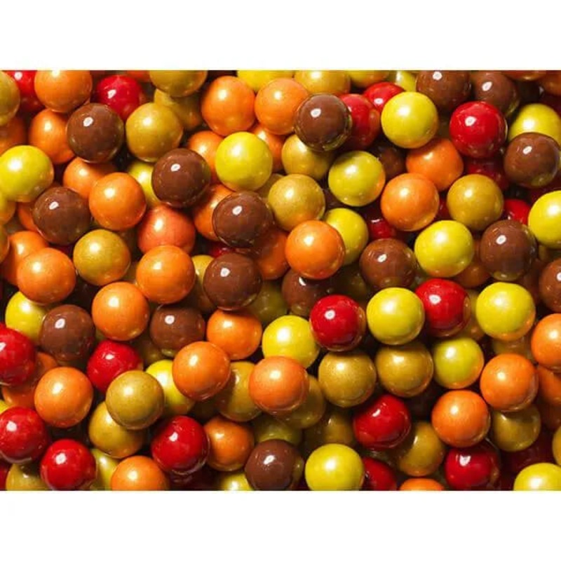 Sixlets Mini Milk Chocolate Balls - Autumn Colors Assortment: 2LB Bag