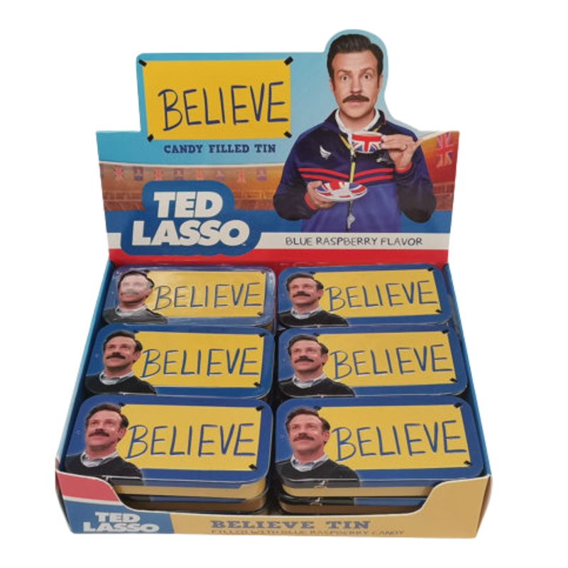 Ted Lasso BELIEVE Candy 0.6 oz.  Tin