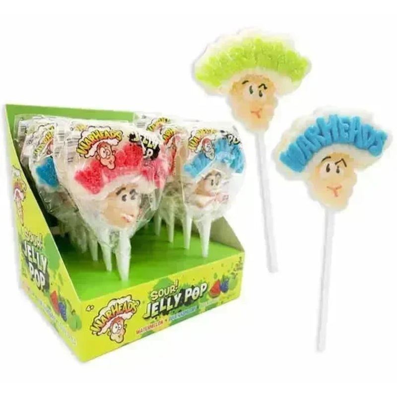 Warheads Sour Jelly Pops: 12-Piece Display