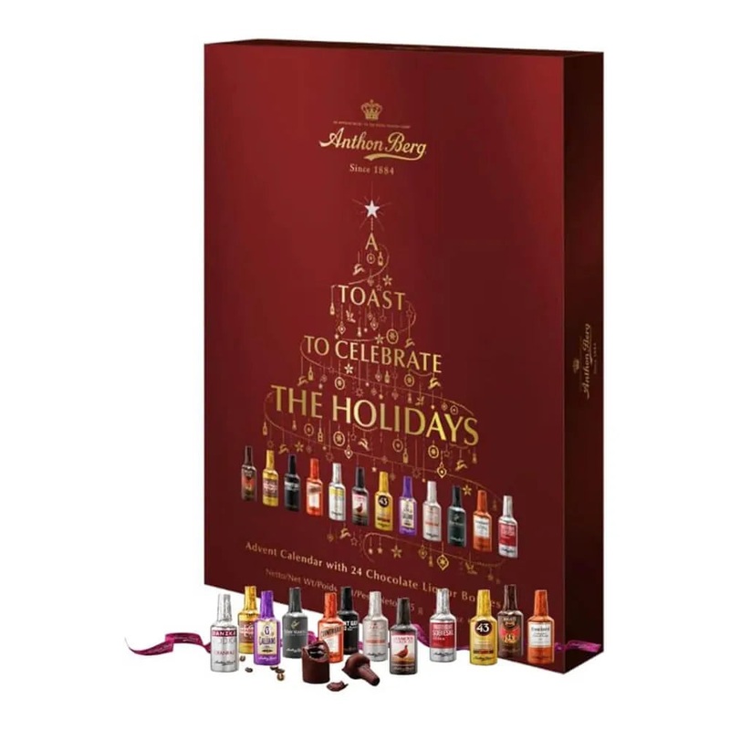 Anthon Berg Dark Chocolate Liquor Bottles Advent Calendar: 24-Piece Assortment