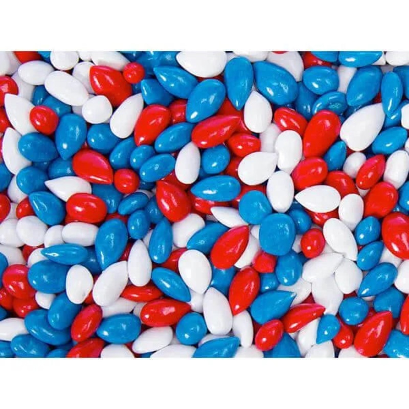 Sunbursts Chocolate Sunflower Seeds - USA Colors Assortment: 1LB Bag