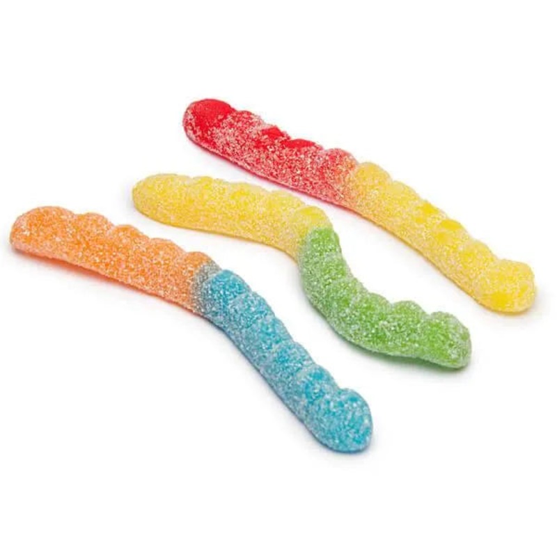 Albanese Neon Sour Gummy Worms: 4.5LB Bag