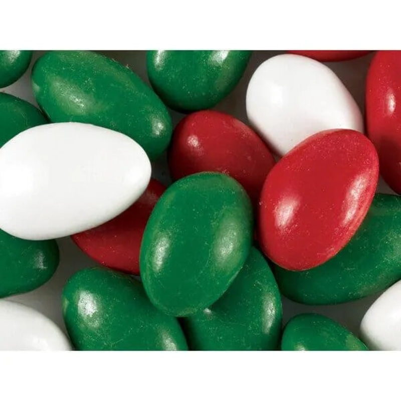 Christmas Chocolate Jordan Almonds: 2LB Bag