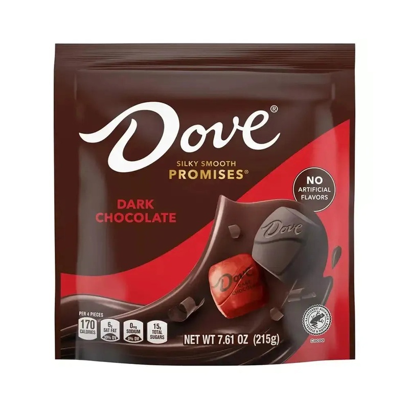Dove Dark Chocolate Squares: 28-Piece Bag