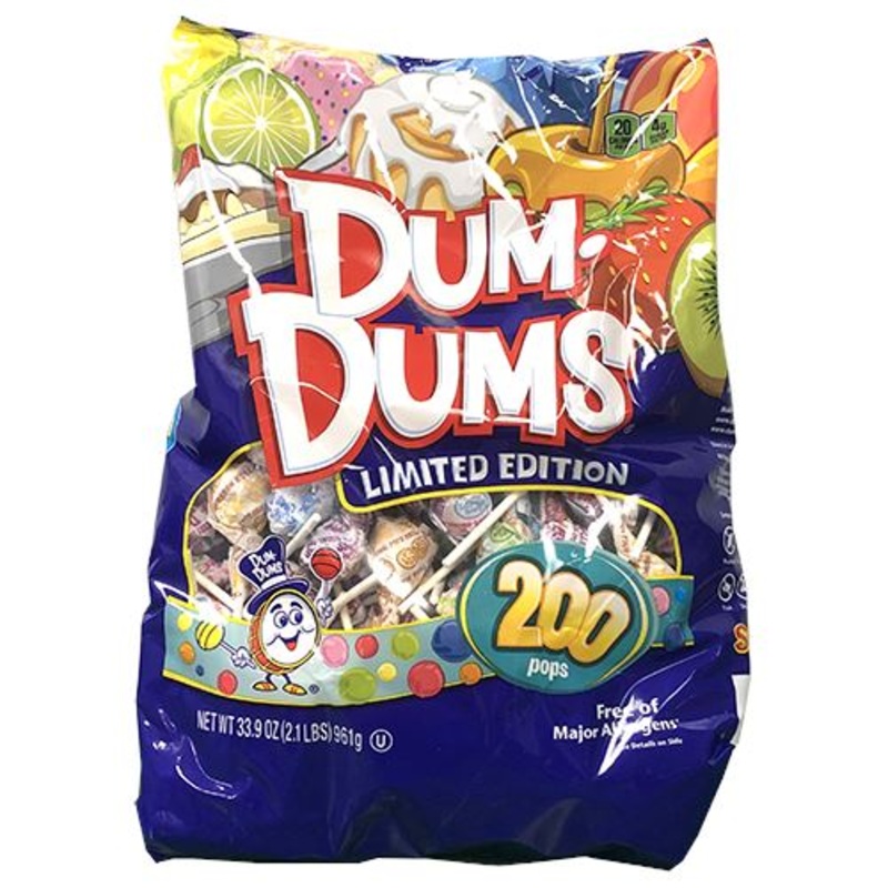 Dum Dums Limited Edition Assorted Flavors Lollipops - Bag of 200