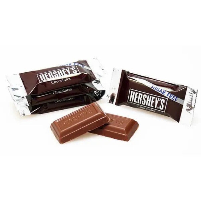 Sugar Free Hershey's Milk Chocolate Miniature Candy Bars: 120-Piece Box