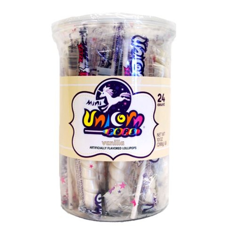 White Vanilla Mini Unicorn Pop - 24 Count Tub