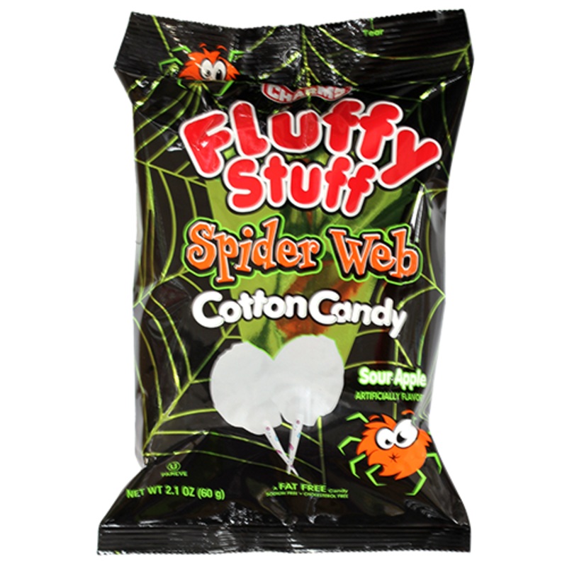 Charms Fluffy Stuff Spider Web Cotton Candy - 2.1-oz. Bag