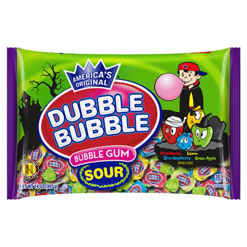 Dubble Bubble Sour Bubble Gum - 14-oz. Bag