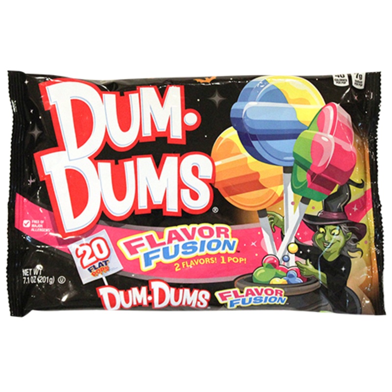 Dum Dums Flavor Fusion Halloween Flat Pops 7.1 oz. Bag