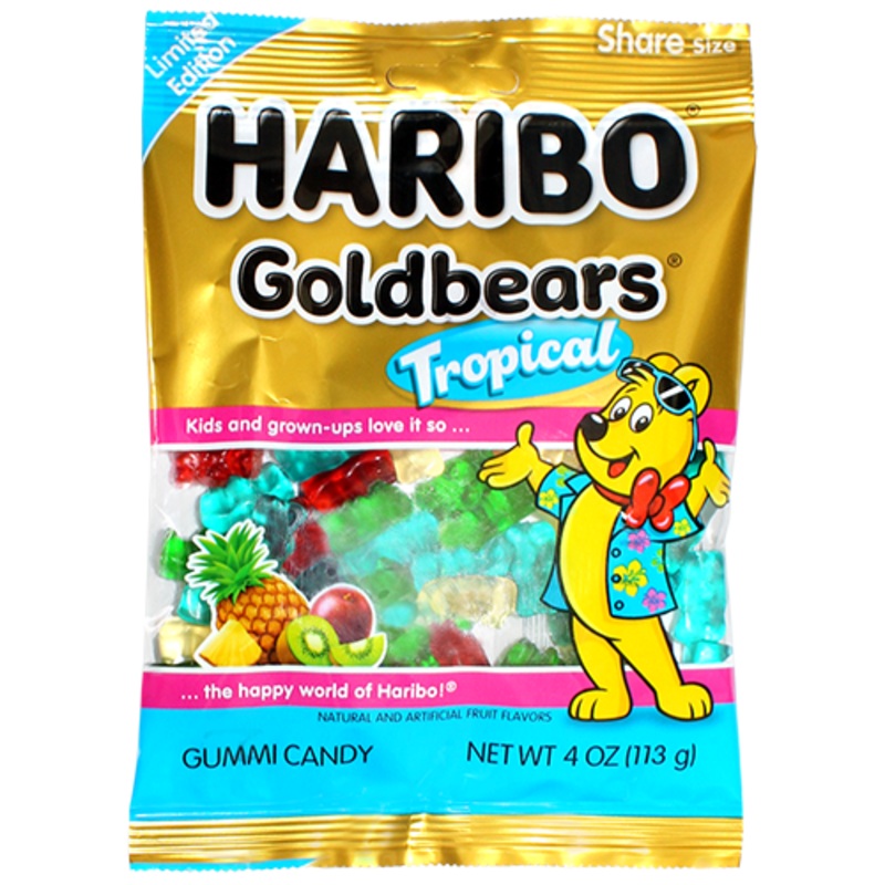 Haribo Goldbears Tropical 4oz. Bag