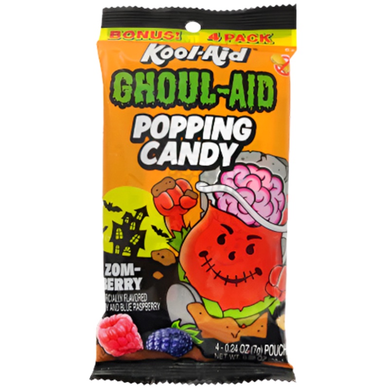 Kool-Aid Ghoul-Aid Popping Candy 4 pack 0.98 oz. Bag